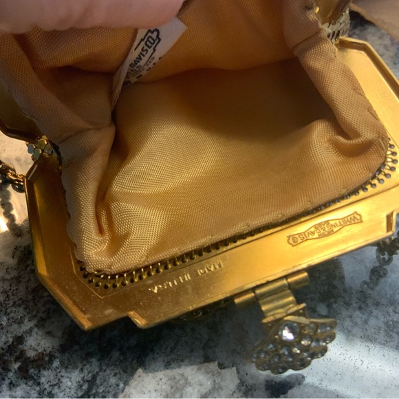 Cute little vintage whiting&Davis gold-tone purse. Made in USA - Picture 6 of 8